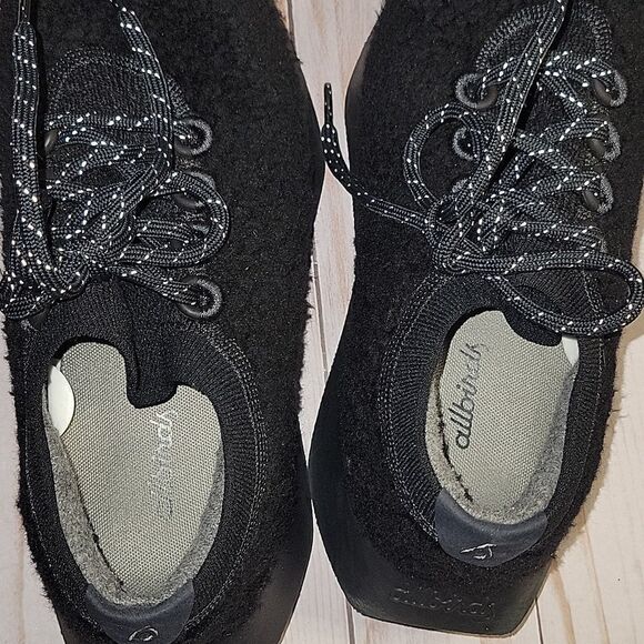 ALLBIRDS Tennis Shoes Women's Wool Runner Fluffs Black 7 Limited Edition Sherpa - Picture 9 of 9
